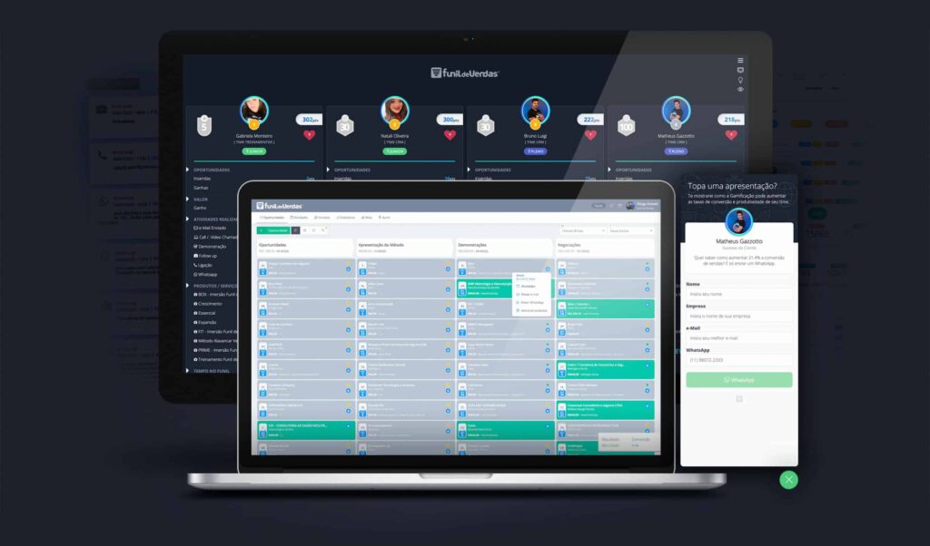 Funil de Vendas CRM Gamification